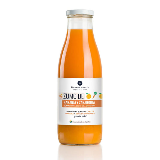 Sumo de Cenoura e Laranja 100% fruta espremida Eco Planeta Huerto 750ml