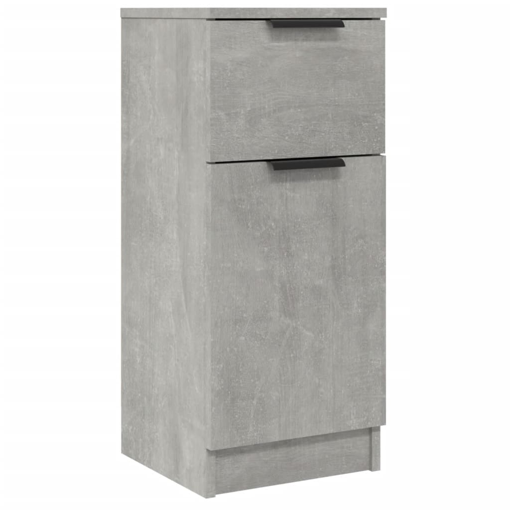 Aparador De Madera Contrachapada Gris Hormigón 30x30x70 Cm / Vetonek_5