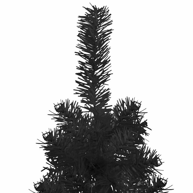 Vidaxl Medio Árbol De Navidad Artificial Con Soporte Negro 150 Cm_5