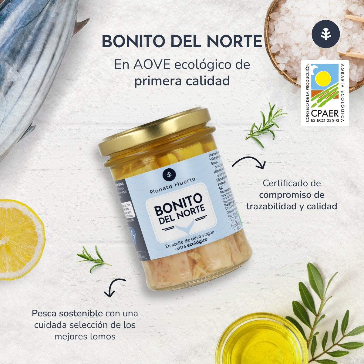 Bonito del Norte em azeite ECO Planeta Huerto 200 g
