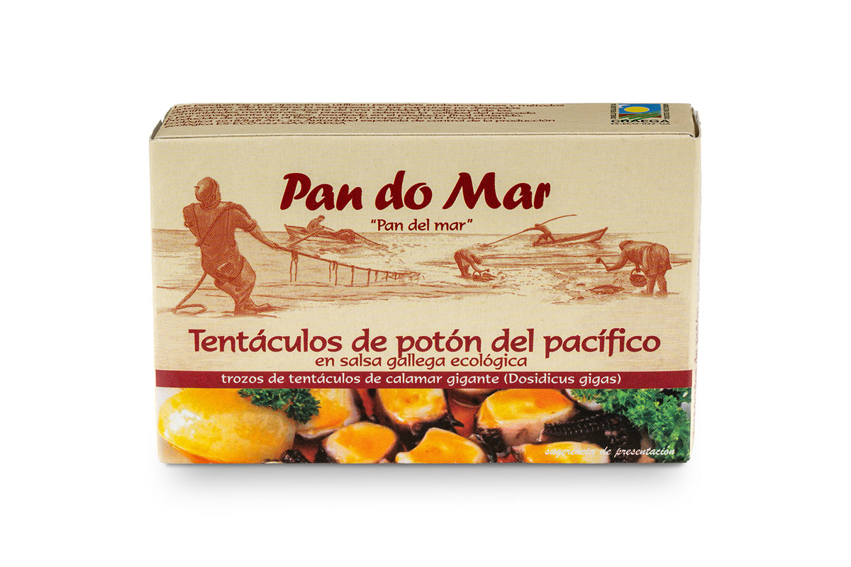 Tentáculos de potón del pacífico en salsa gallega ecológica en Lata Pan do Mar 120g