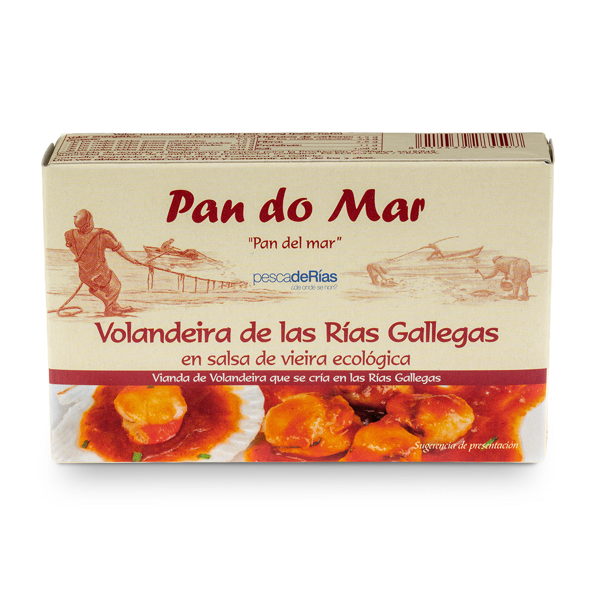 Volandeira en salsa de vieira ecológica en Lata Pan do Mar 115g