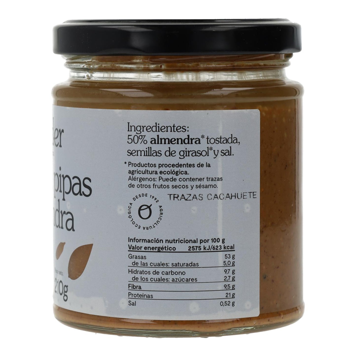 Creme de sementes de girassol e amêndoa torrada Oleandro 210 g