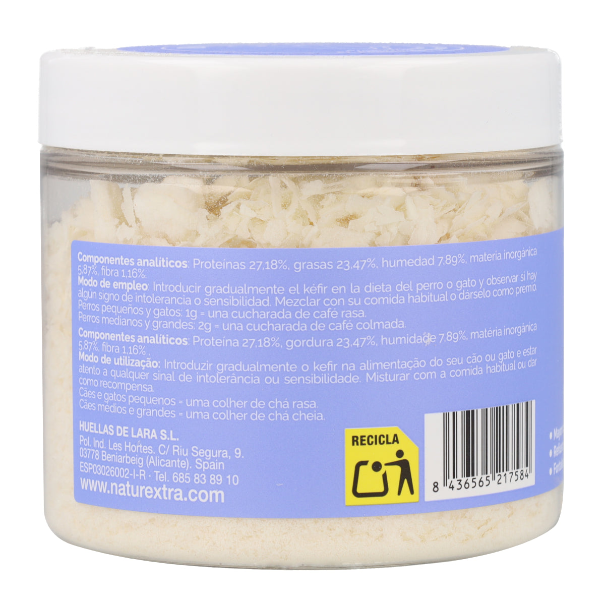 Kéfir liofilizado de vaca para perros y gatos 30 g NaturExtra