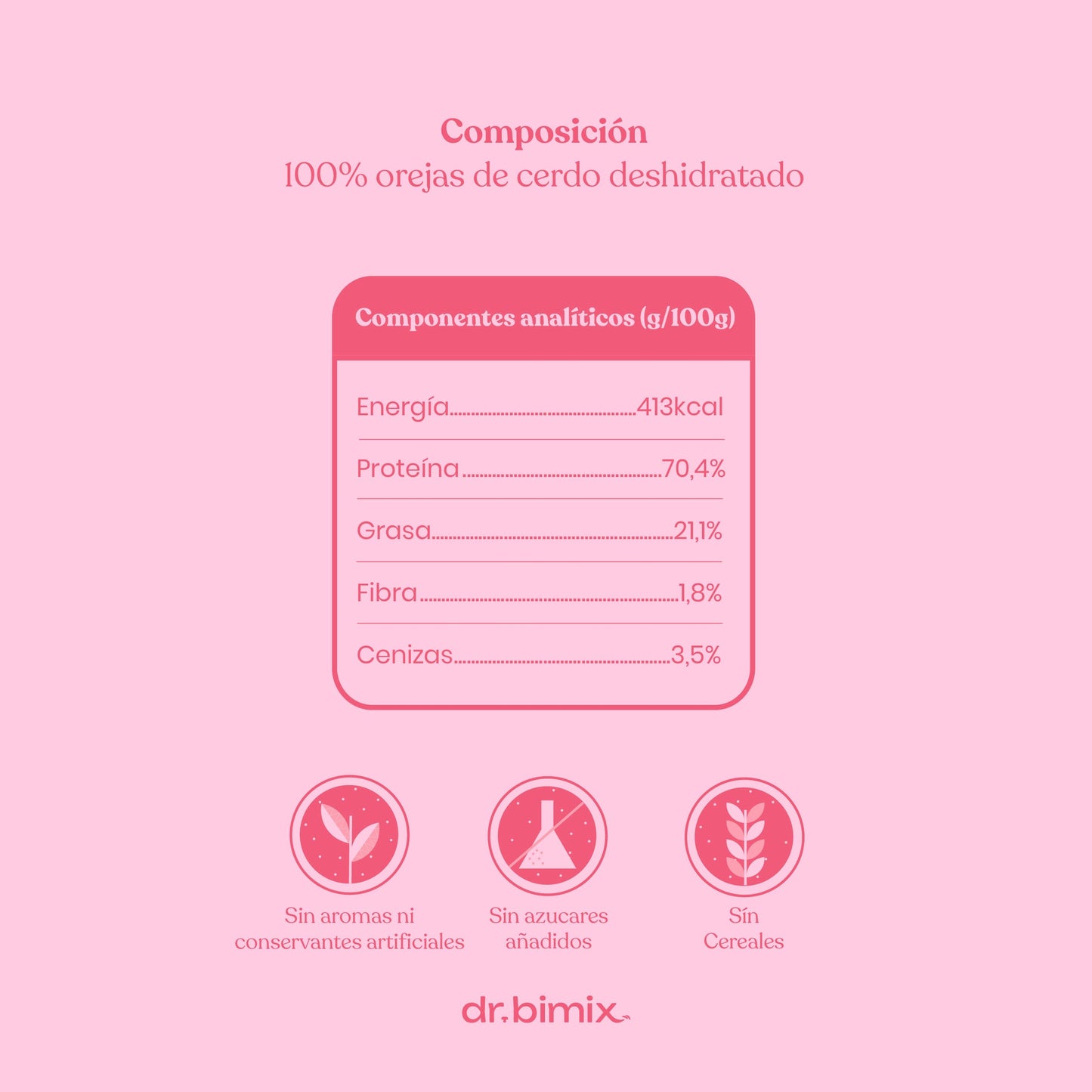Orejas de Cerdo para Perros Masticación Natural 230 g dr.bimix