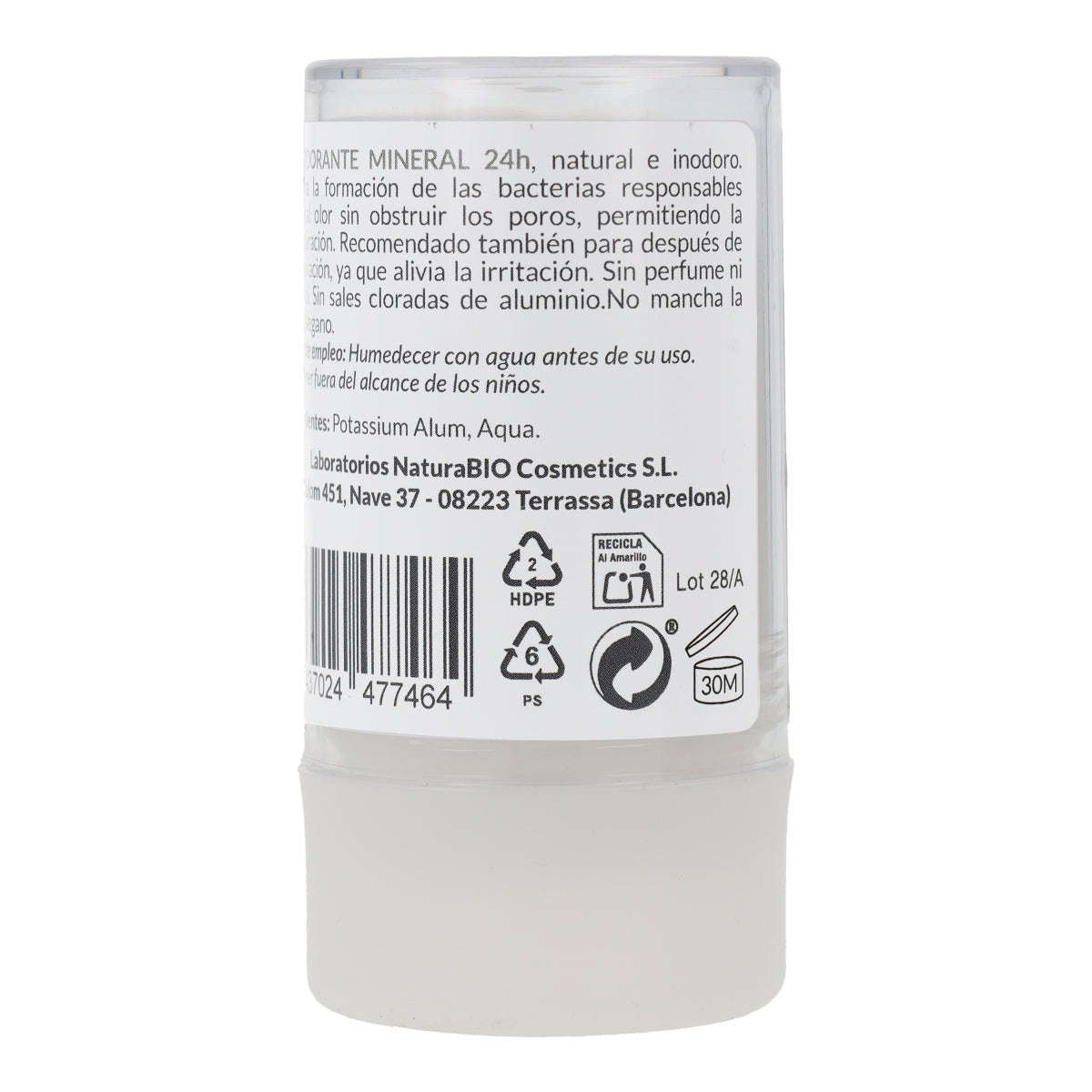 HappyBio Desodorizante Pedra de Alúmen 115g