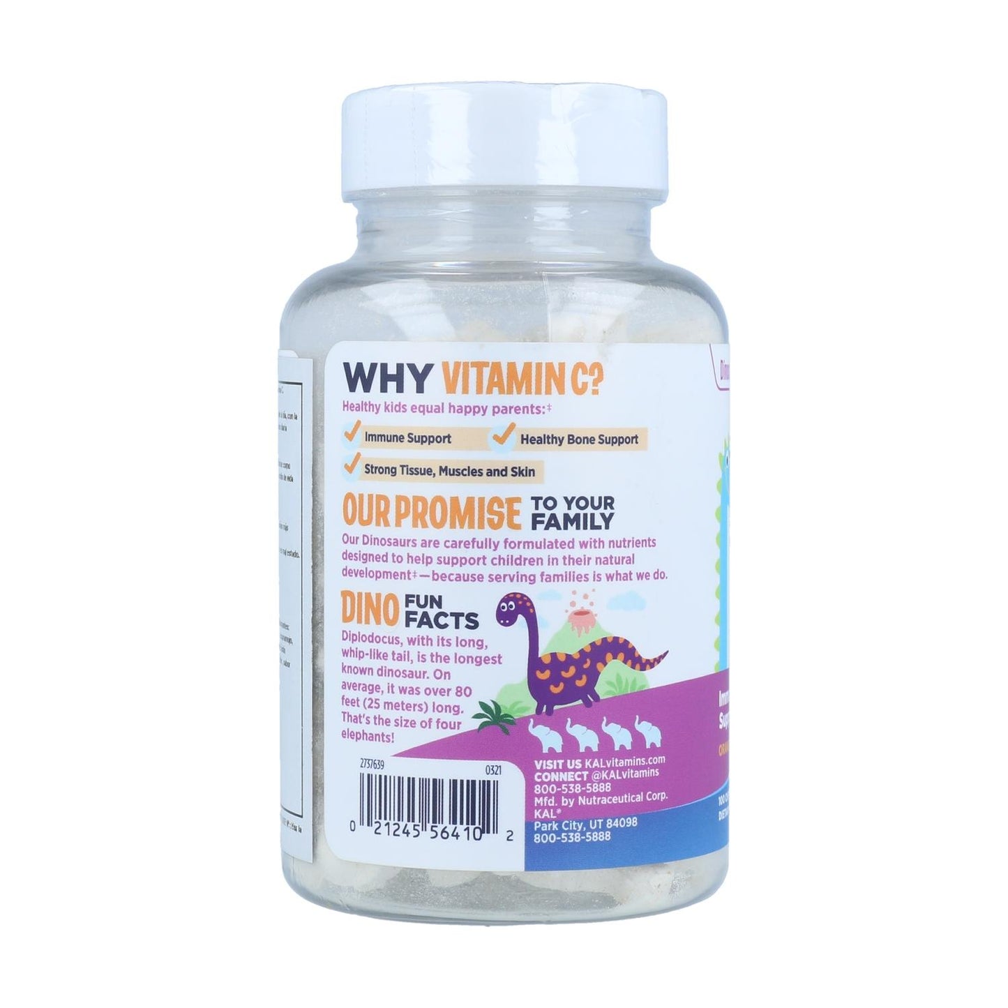 Rex Kal Vitamina C, 100 Dinossauros Mastigáveis