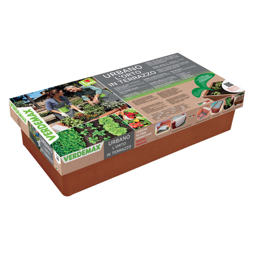 Jardim urbano auto-irrigável Verdemax Terracota 100L