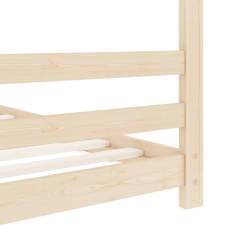 Vidaxl Estructura De Cama Infantil De Madera Maciza De Pino 70x140 Cm_5