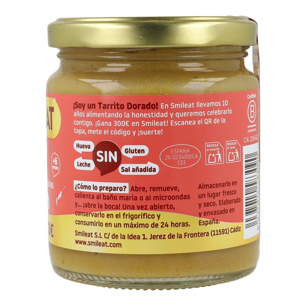 PROMOÇÃO 3x Smileat Organic Carne e Legumes em Pote +6 meses 230g