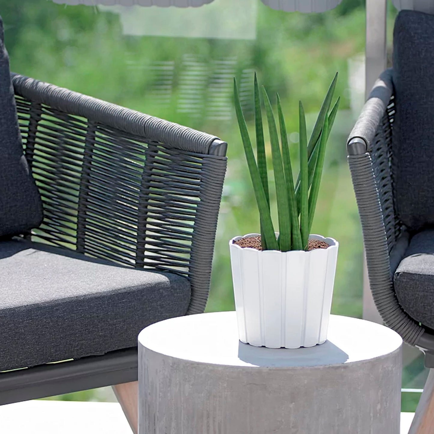 Maceta Boardee Basic 0,8l., Dimensiones (mm) 120x120x109, Color Antracita