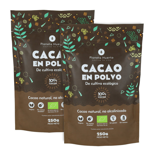 Embalagem de 2x Cacau em Pó Planeta Huerto ECO 250 g