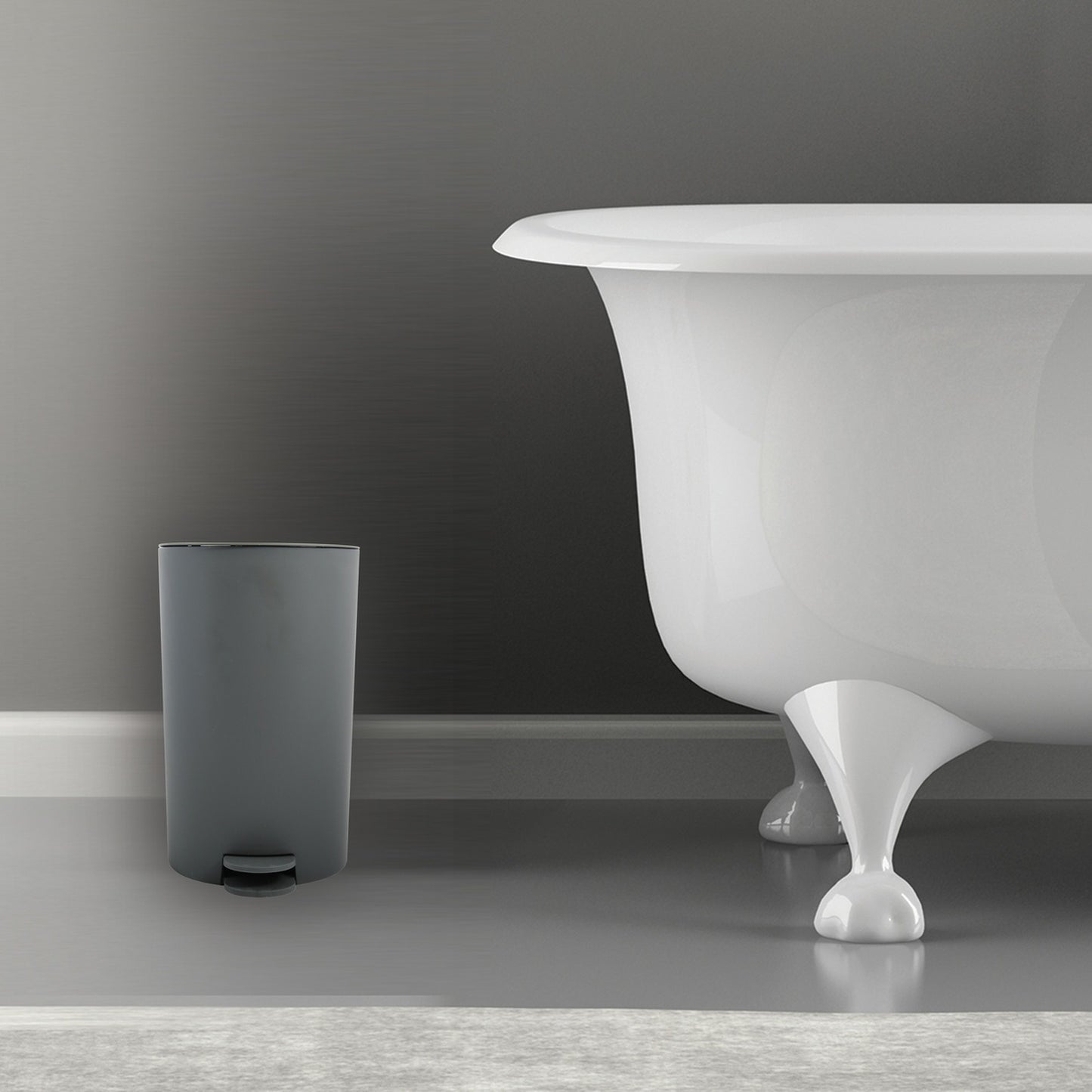 Cubo De Basura Con Pedal Osaki 3 Litros En Color Gris