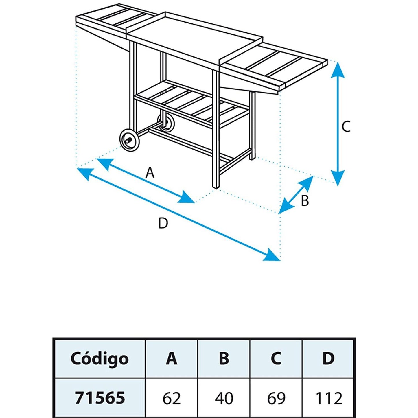 Carrinho Imex El Zorro completo com tabuleiros de madeira