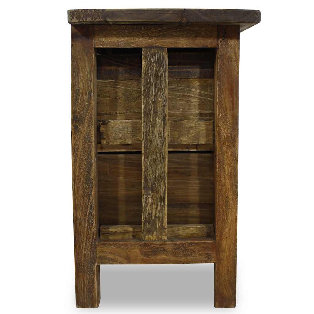 Mesita De Noche De Madera Maciza De Caoba 40x30x51 Cm_4