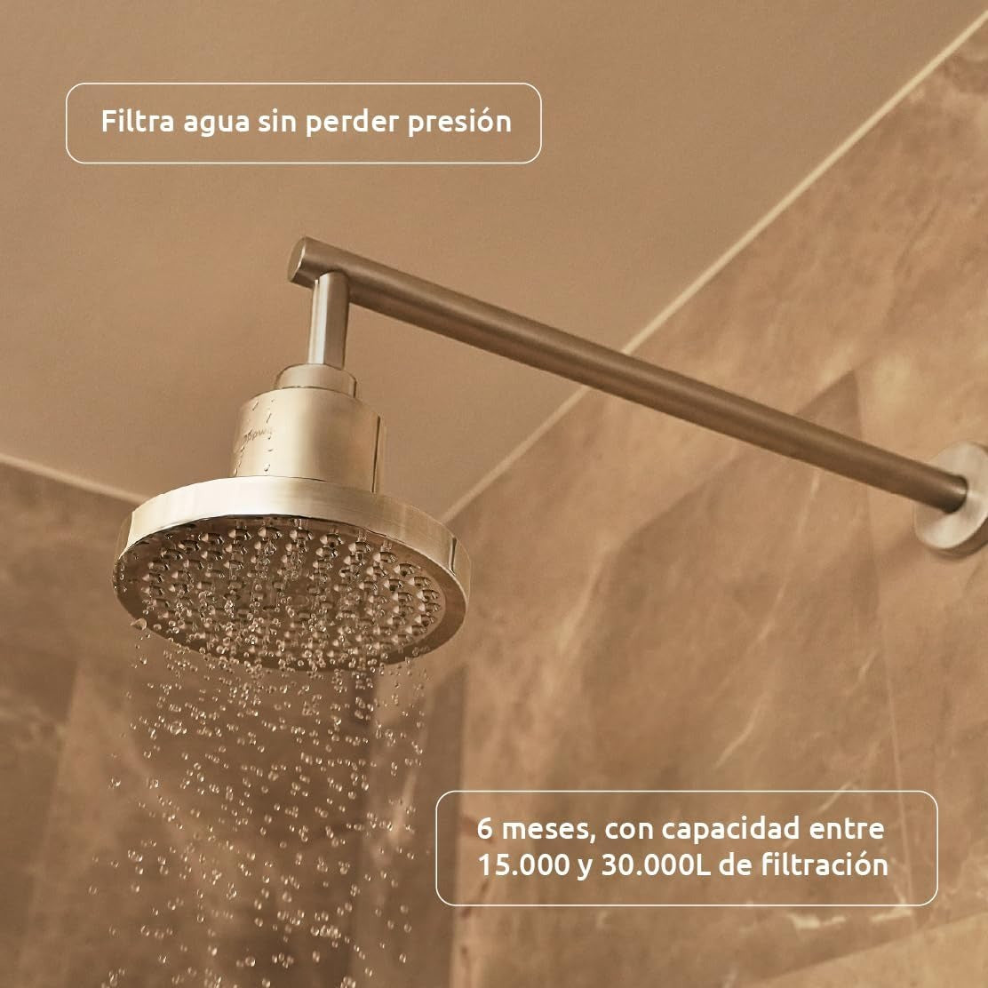 Chuveiro com filtro de água da torneira ShowerPro Rain SMR