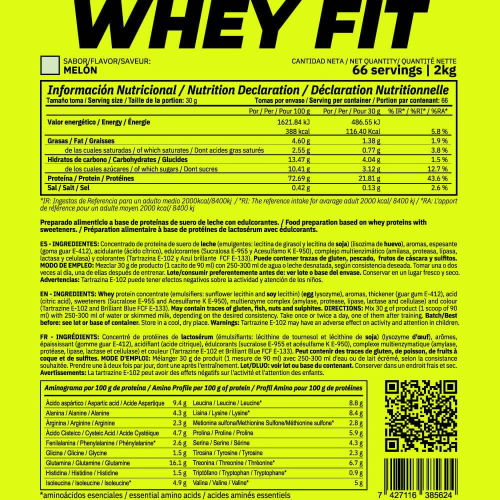 Whey Fit - 2kg - Melón - Aumenta La Masa Muscular - Masmusculo_5