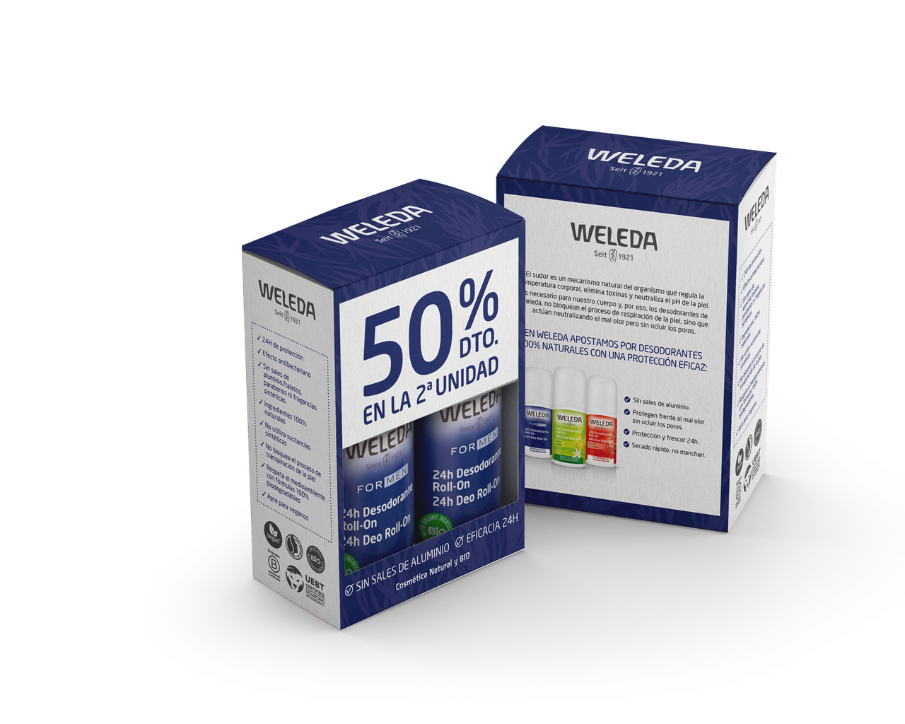 Desodorizante Roll-on Duplo Masculino 50ml Weleda