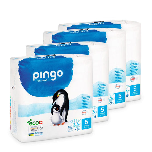 Pack Poupança Fraldas T5 (12-25kg) Pingo 144 Unidades