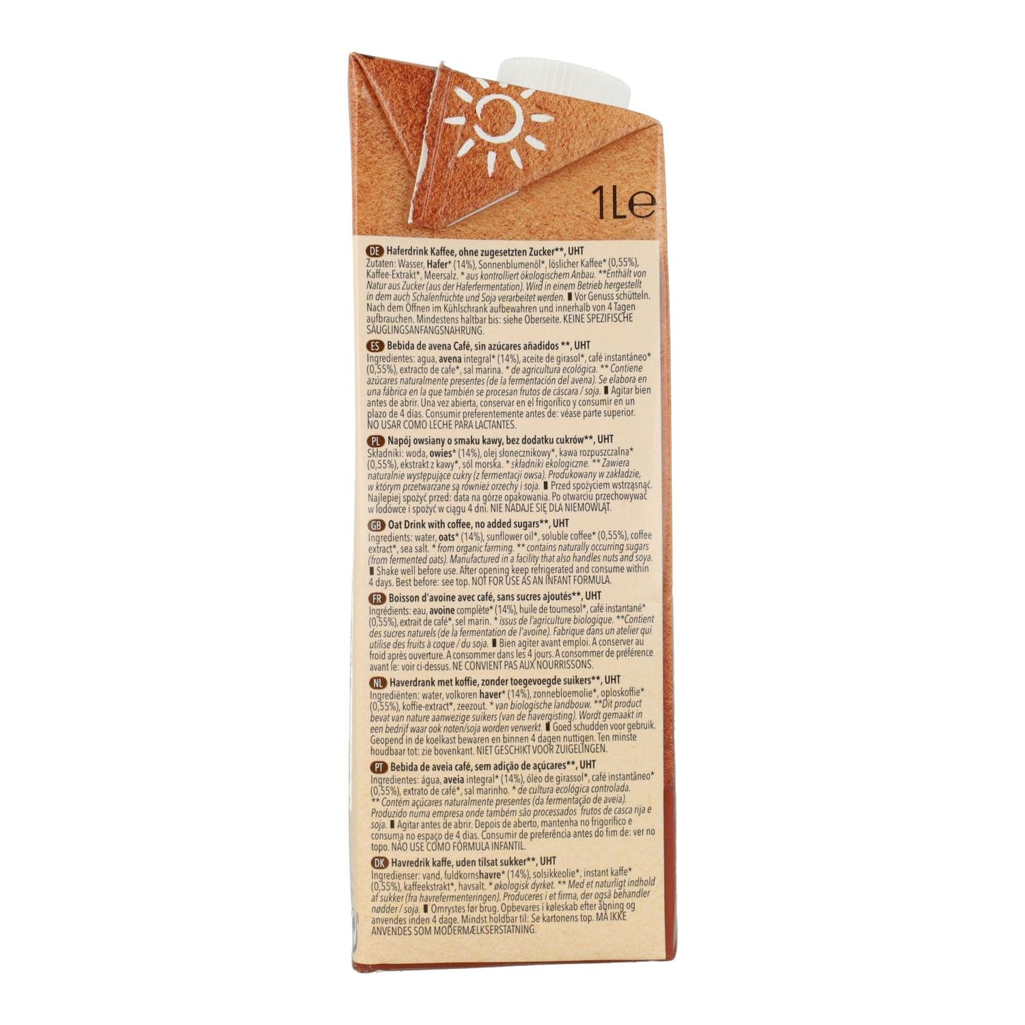 Bebida Biológica de Aveia e Café Natumi 1 L