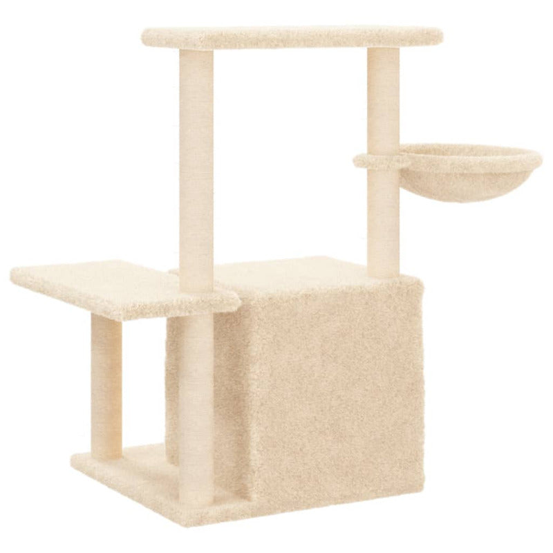 Vidaxl Rascador Para Gatos Con Postes De Sisal Color Crema 83 Cm_5