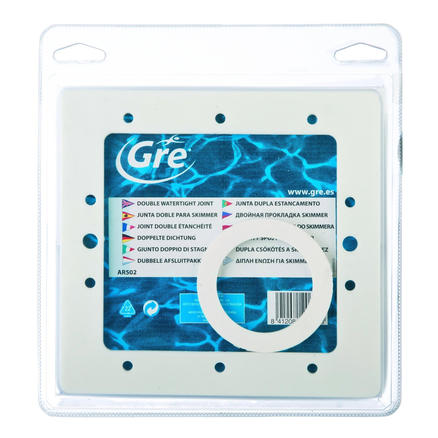 Junta padrão de skimmer duplo + 2 juntas de válvula de retorno Gre