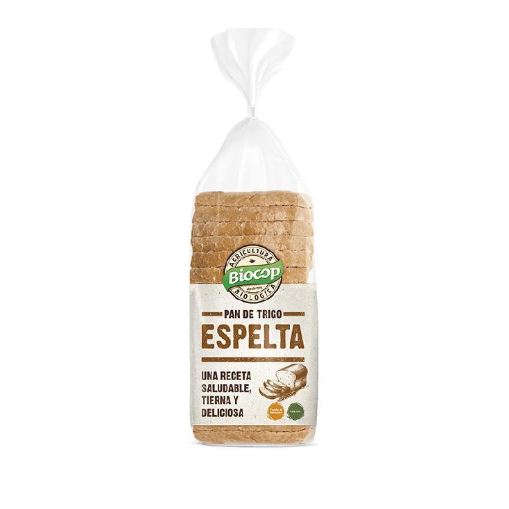 Embalagem de 2 pães macios de espelta branca Biocop 400 g