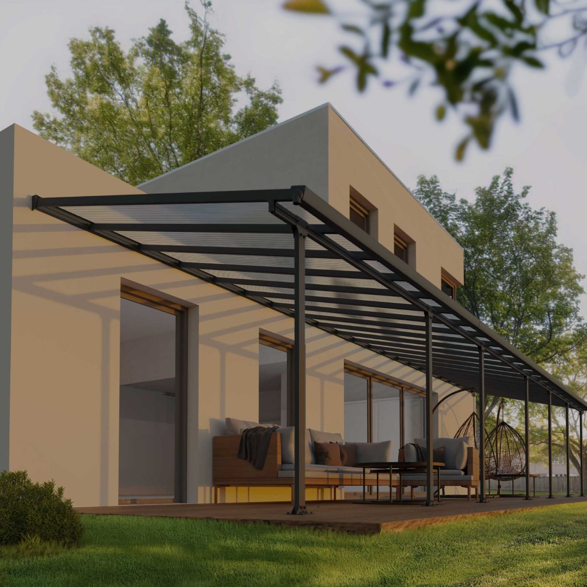 Canopy Fair Marquee Pérgola em alumínio 3x12,7 m Cinza