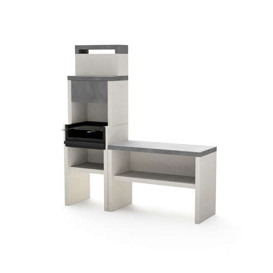 Grelhador a carvão e madeira Venit Flex com bancada Tuozi