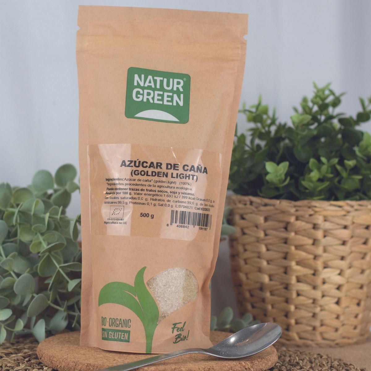Açúcar de Cana Biológico (luz dourada) Naturgreen 500 g