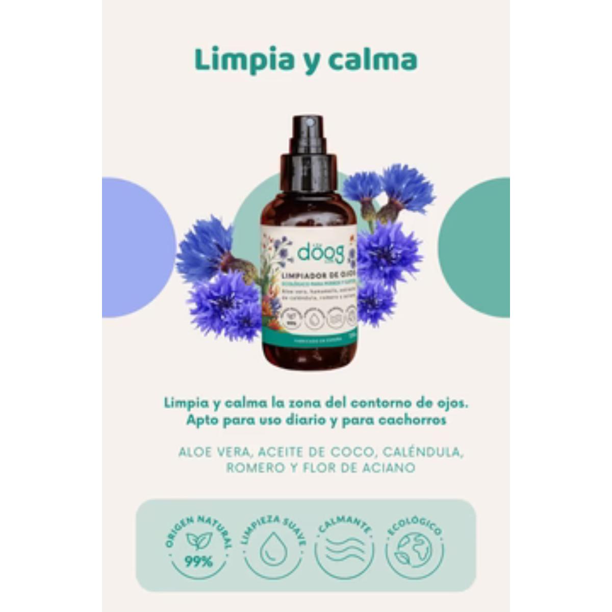 Produto de limpeza de olhos orgânico para animais de estimação The Doog Life 100 ml