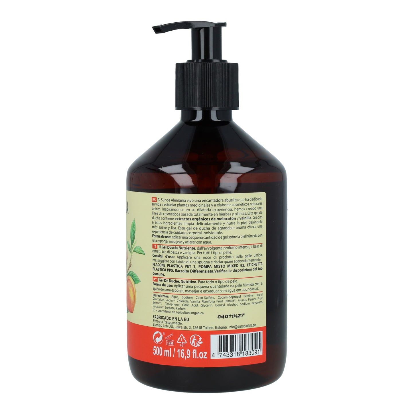 Oma Gertrude Gel de Banho Nutritivo para Todos os Tipos de Pele 500 ml