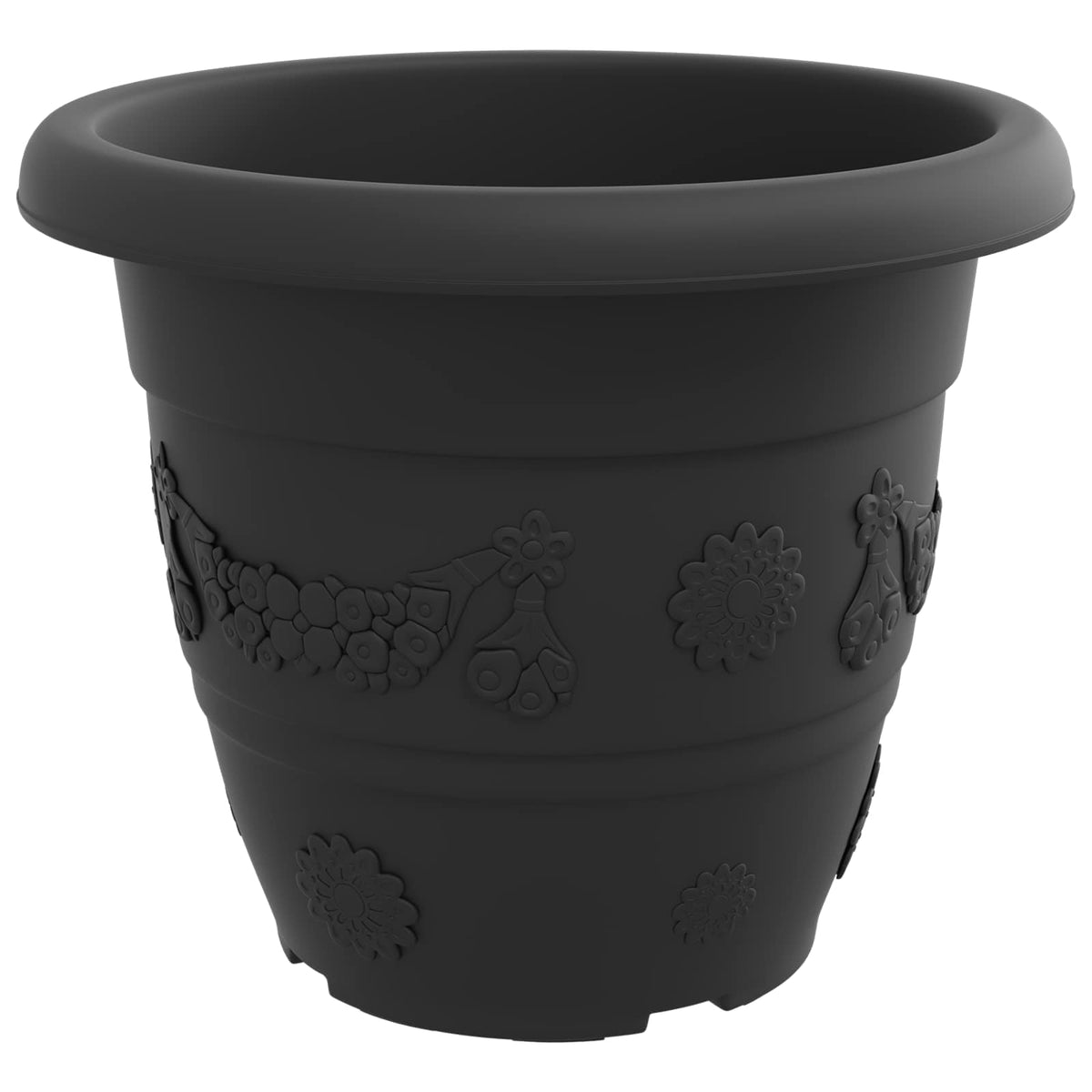 Macetas 24 Uds. Negro Ø 39 X 32 Cm Plástico_5