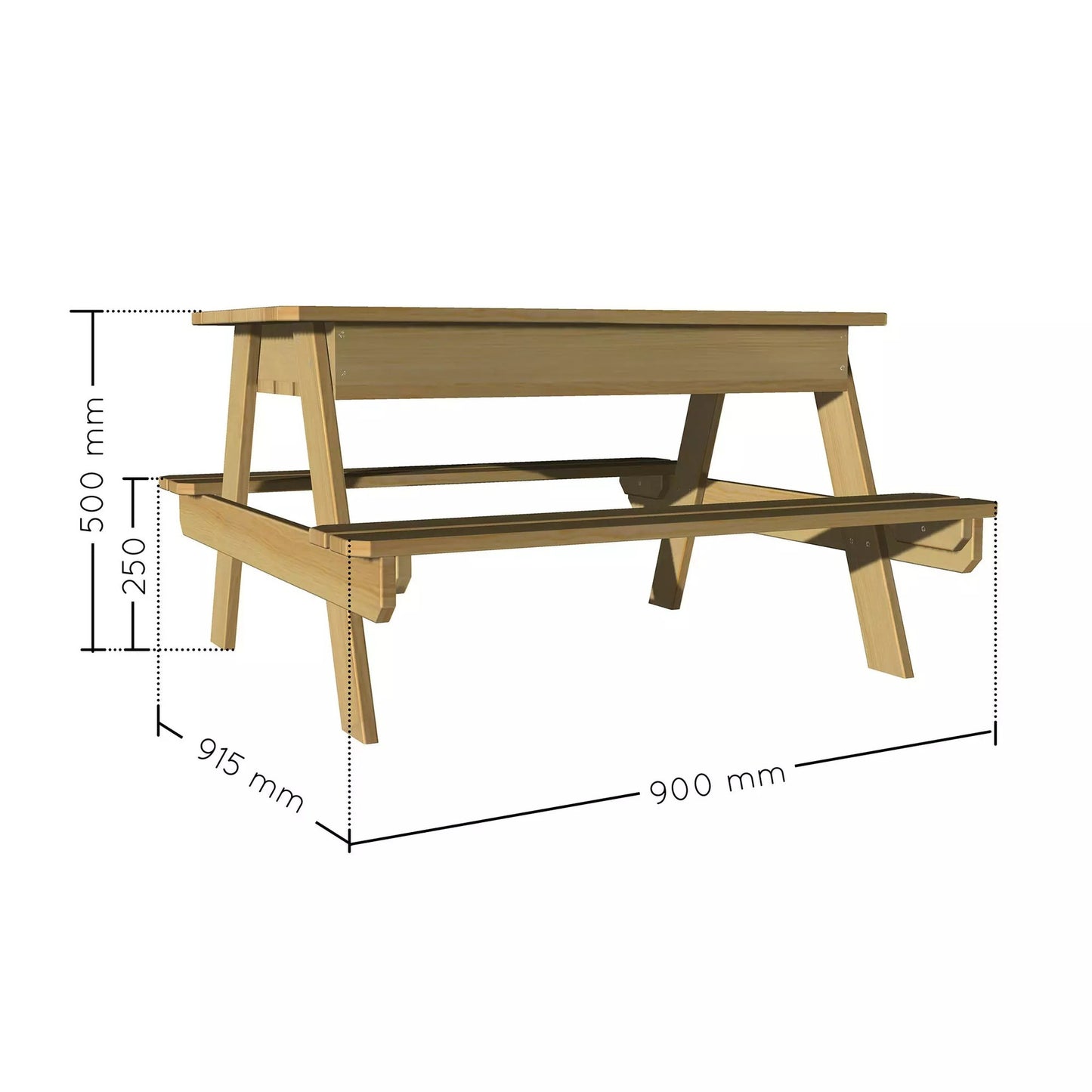 Mesa de piquenique infantil Soulet com caixa de areia