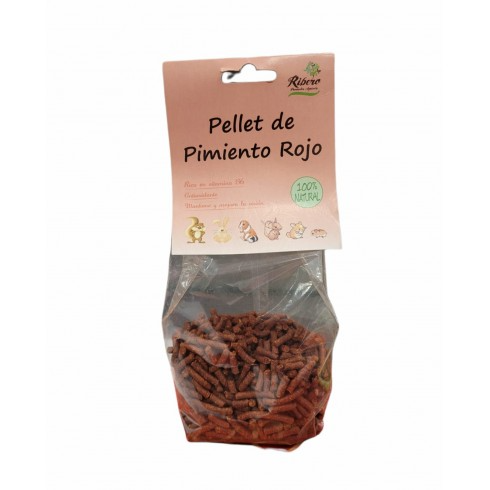 Pellets de pimento vermelho Ribero para coelhos e roedores 200 g