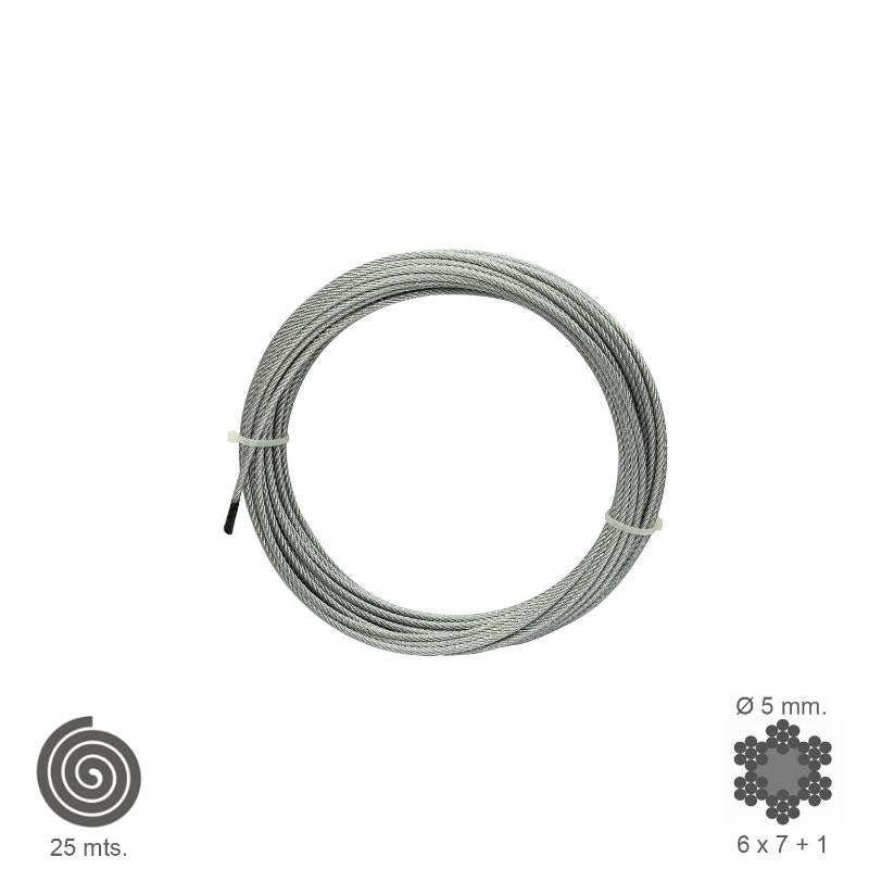 Cable Galvanizado 5 Mm. (rollo 25 Metros) No Elevacion_0