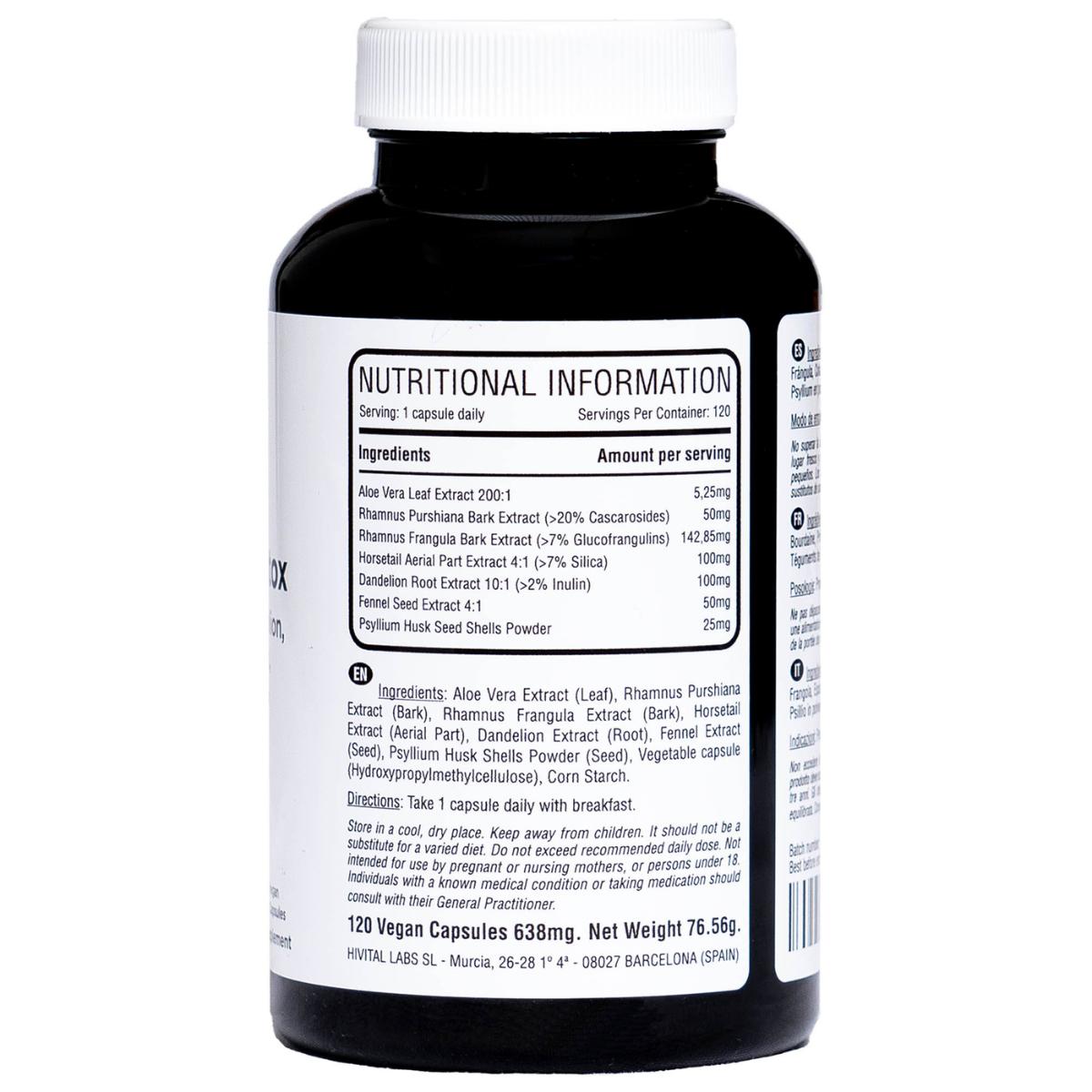 Desintoxicação de aloé vera 120 cápsulas vegan Hivital