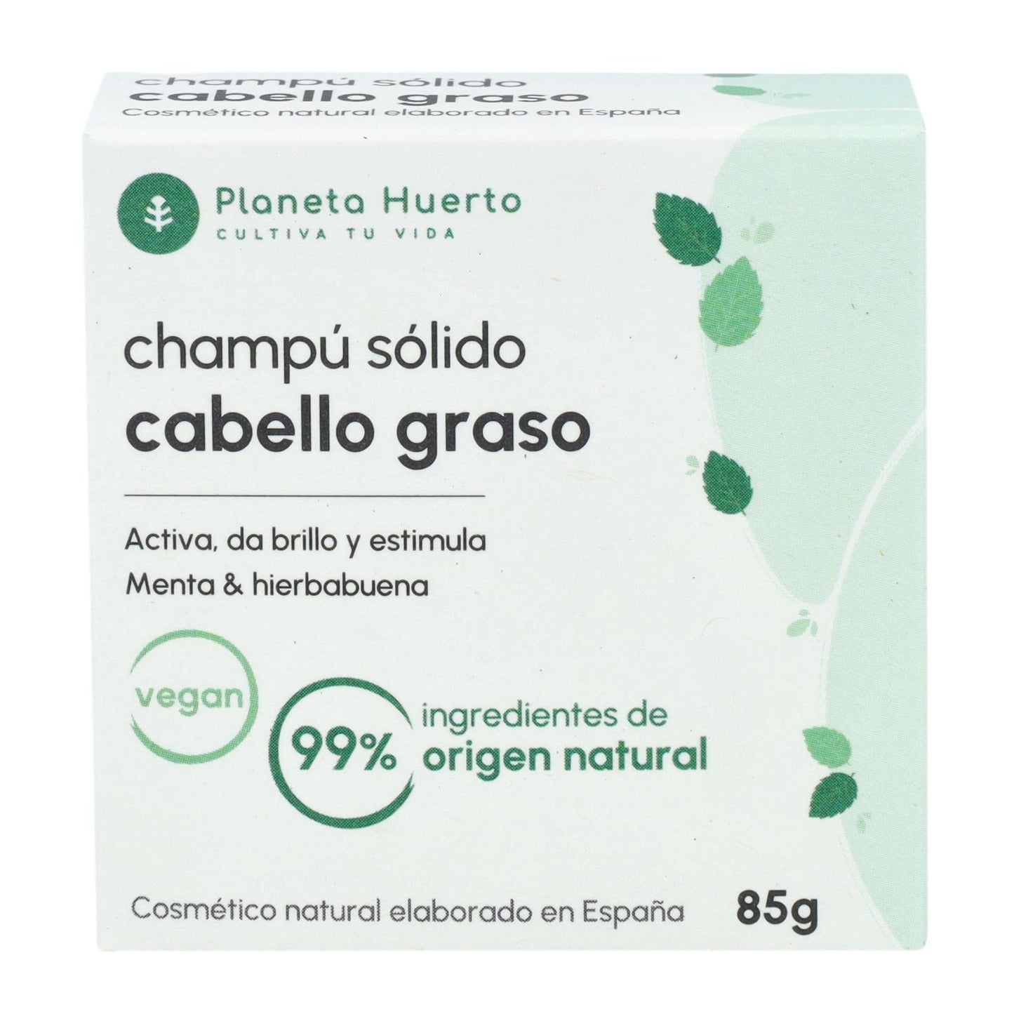 Planeta Huerto Champô Sólido Anti-Oleosidade Menta 85 gr