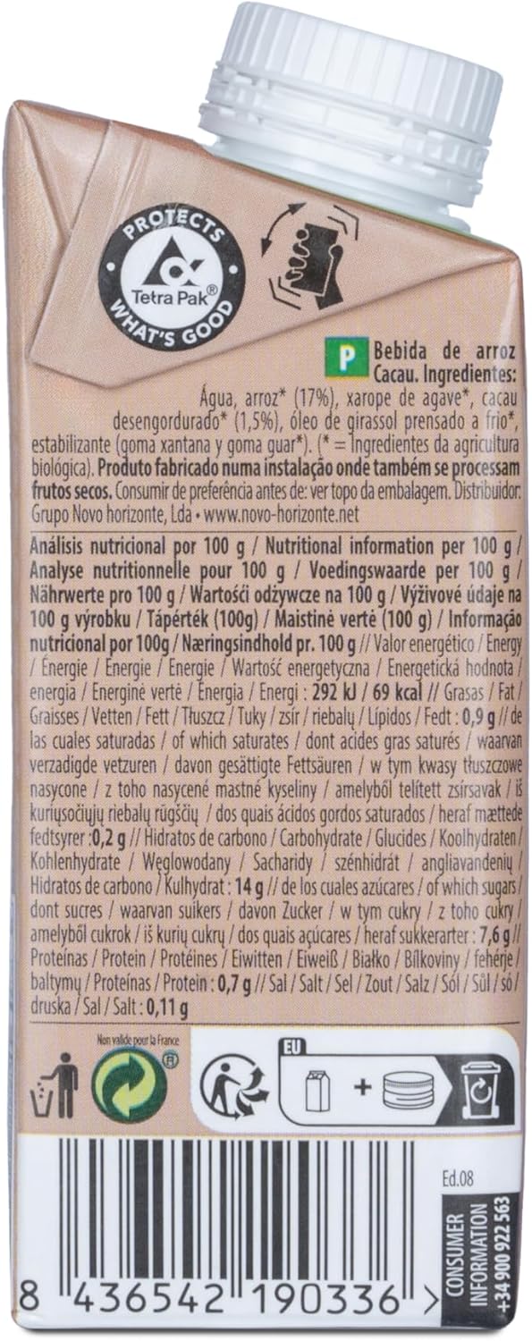 Bebida de Cacau e Arroz Biológico NaturGreen 200 ml