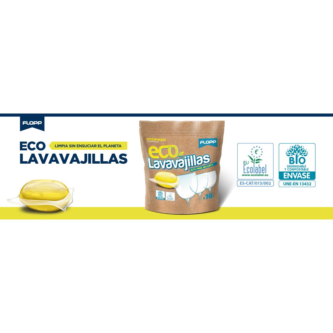 ECO Flopp Gel Máquina de Lavar Loiça 40 Cápsulas