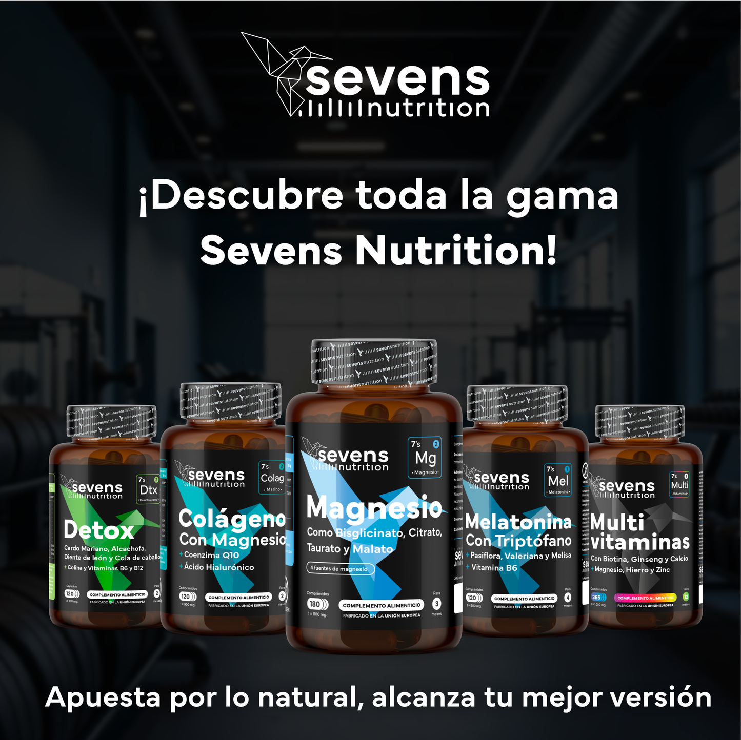 Pack Magnesio Complex + Melatonina. Sevens Nutrition. Descanso Y Relajación Muscular_5