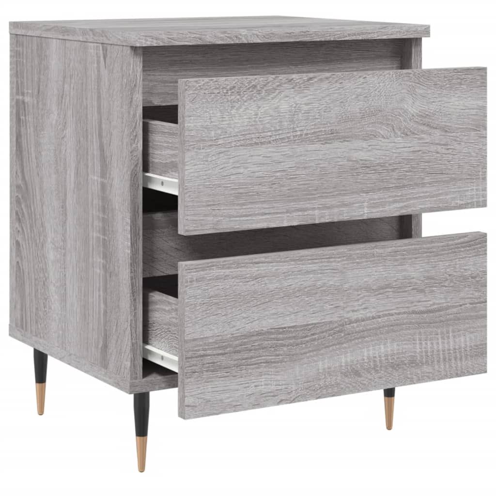 Mesita De Noche 2 Uds Madera Ingeniería Gris Sonoma 40x35x50 Cm_4