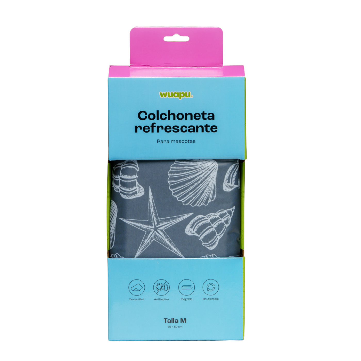Colchoneta De Gel Refrescante Para Perro Talla M De 65x50cm Con Estampado Veraniego Indico Wuapu_4