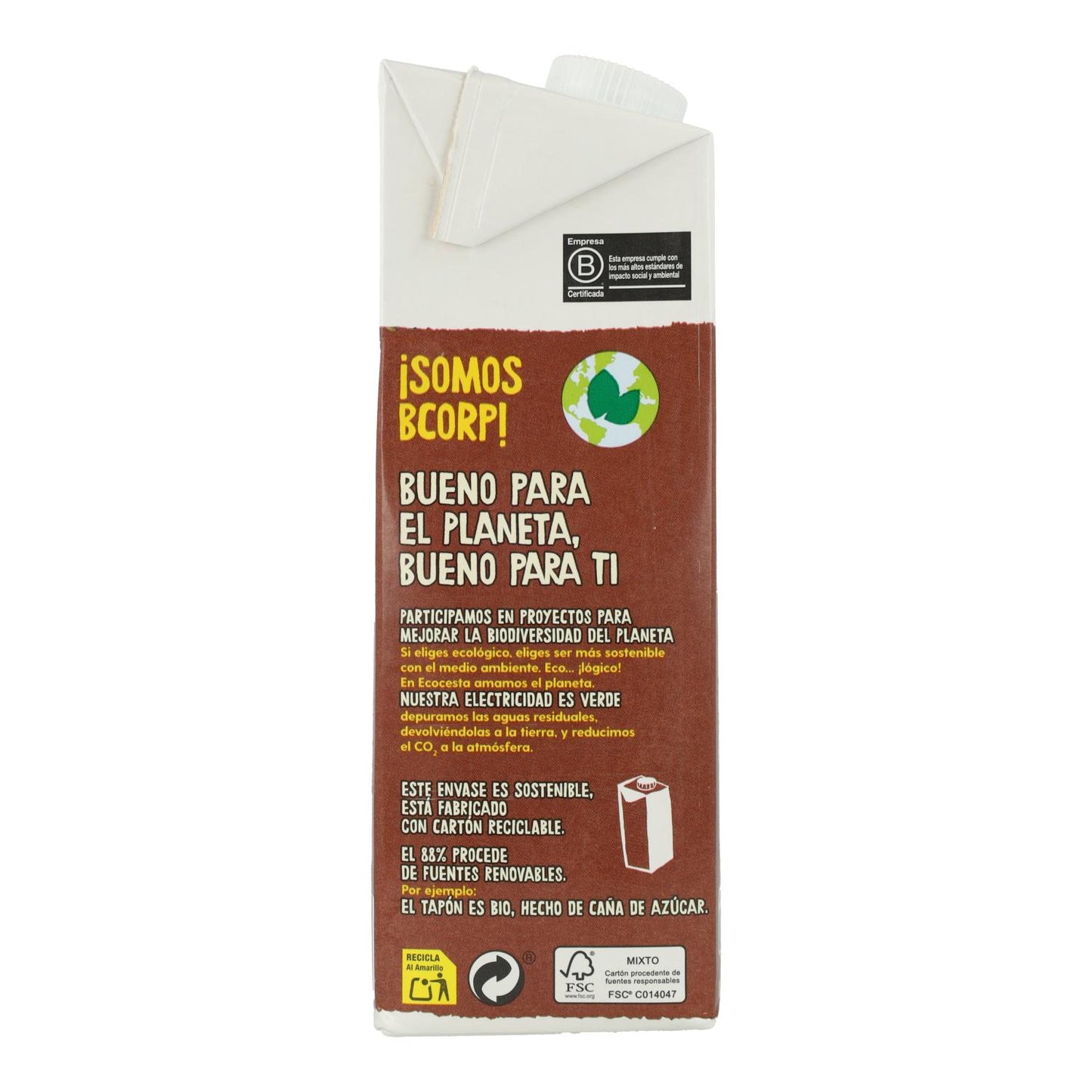 Bebida de Aveia e Cacau Biológica, 1L Ecocesta
