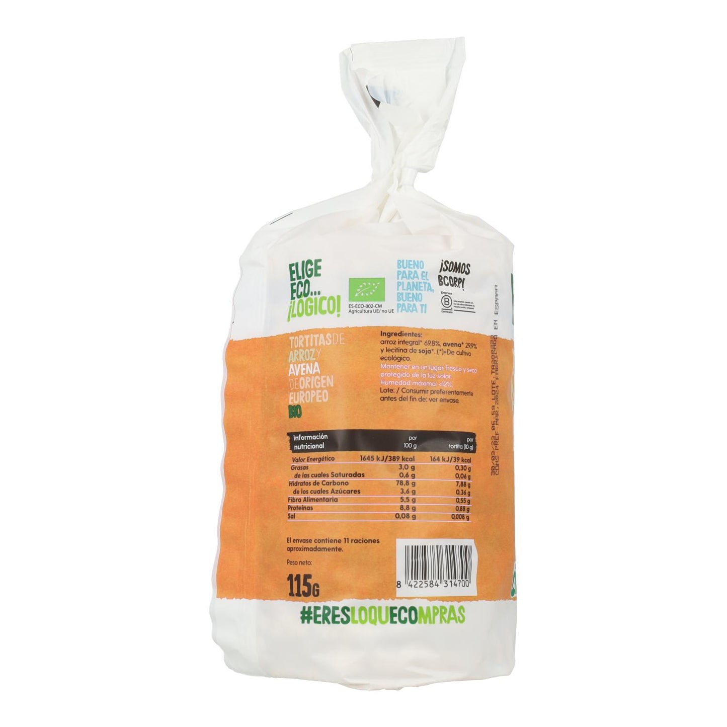 Bolinhos de Arroz e Aveia Biológicos Ecocesta 115 g