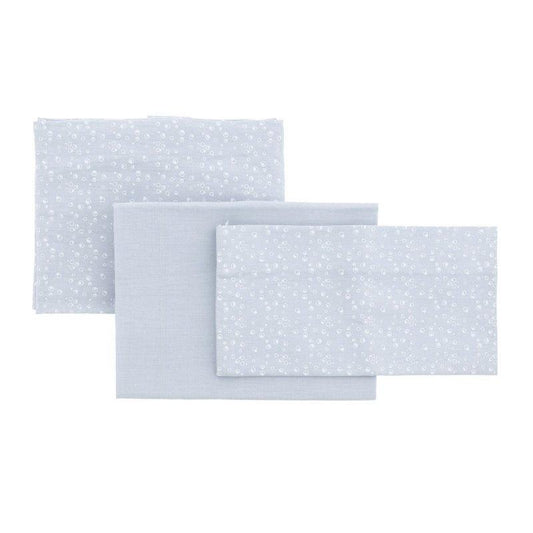 Lençol de berço de 3 peças (berço 60) Cambrass Sky gis