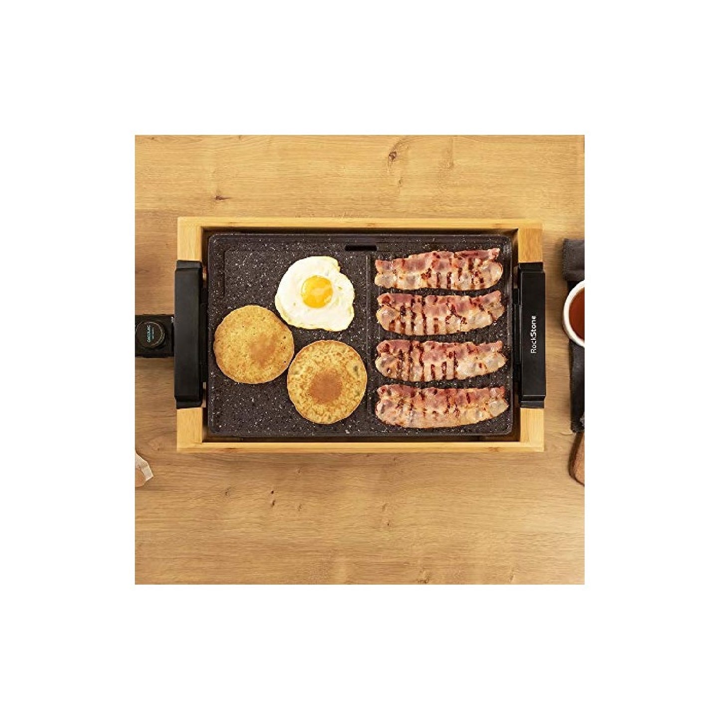 Cecotec Plancha Eléctrica Plancha De Cocina Tasty&grill 2000 Bamboo Mixstone_4