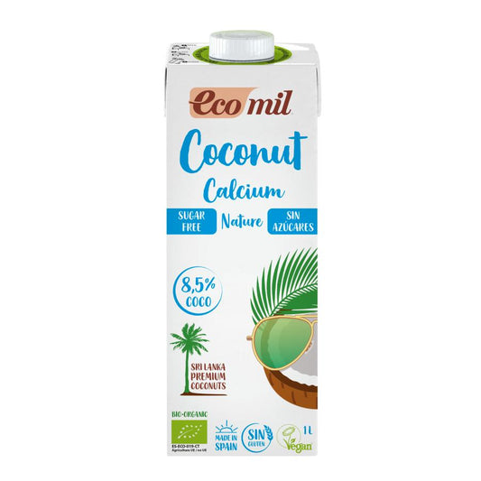 Bebida de coco com cálcio sem açúcar Ecomil 1L
