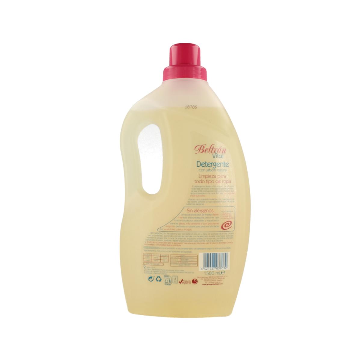 Detergente líquido sem perfume Beltrán Vital 1,5 L