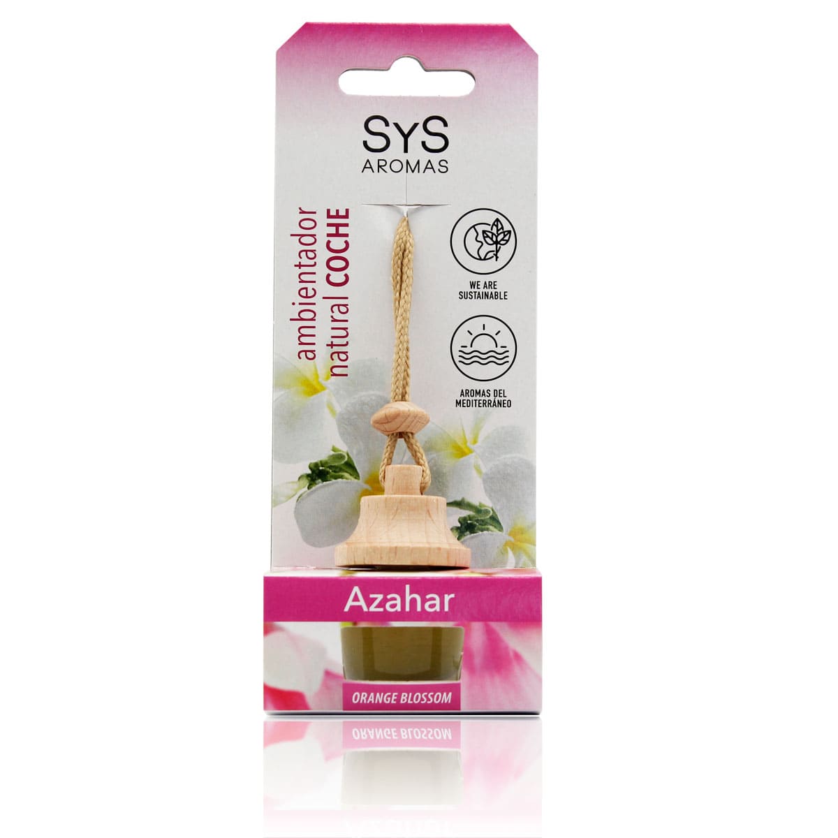 Ambientador Coche Azahar SYS Aromas Style 7 ml | Aroma Floral Natural | Frescor Duradero | Bienestar en Ruta_0